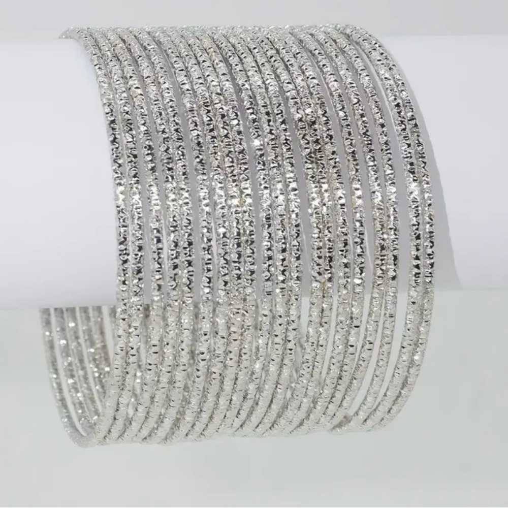 20pcs/Set Classic Silver Circle Ring Bracelet Urban Fashion Hand Jewelry